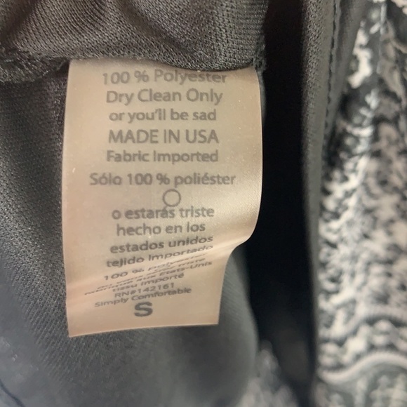 LuLaroe Lola A-Line Print Skirt, Elastic Waistband - Black & White, Size Small - Picture 7 of 7